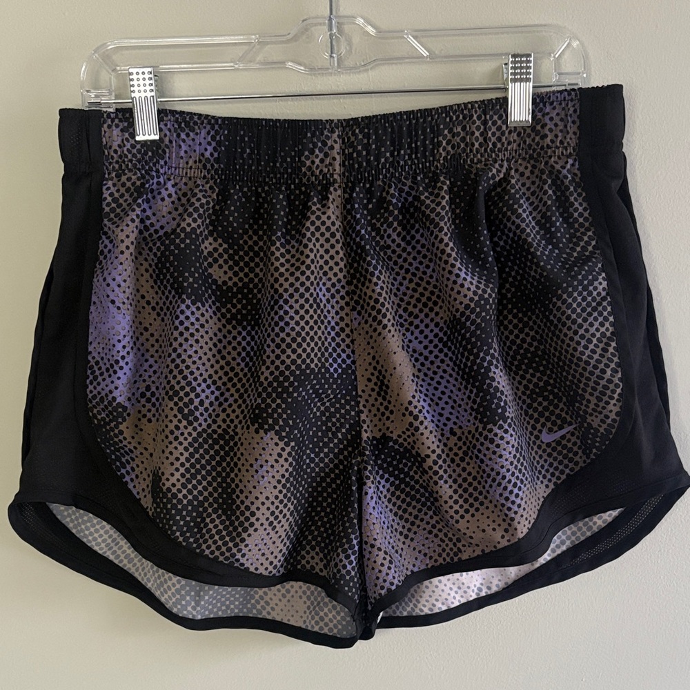 Nike Dri-FIT Running Shorts‎ Black Dot Print Athletic Size L